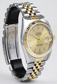 Rolex Oyster Perpetual DateJust 16233 18K/SS Champagne Dial