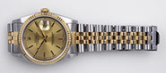 Rolex Oyster Perpetual DateJust 16233 18K/SS Champagne Dial