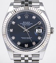 Rolex Oyster Perpetual DateJust 126334 41mm Blue Diamond Dial