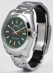 Rolex Oyster Perpetual Milgauss - 116400GV Green Glass Black Dial UNWORN BRAND NEW