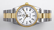 Rolex Oyster Perpetual Date 15233 White Roman Numeral Dial