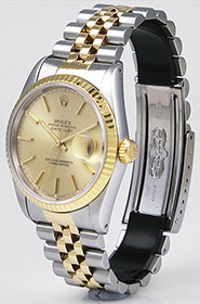 Rolex Oyster Perpetual DateJust 36mm 16233 - Champagne Dial