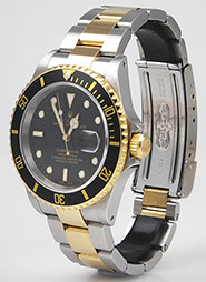 Rolex Oyster Perpetual Submariner 16613 18K/SS Black Dial Black Bezel