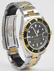 Rolex Oyster Perpetual Submariner 16613 18K/SS Black Dial Black Bezel