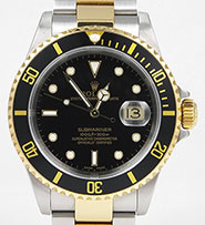 Rolex Oyster Perpetual Submariner 16613 18K/SS Black Dial Black Bezel