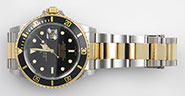 Rolex Oyster Perpetual Submariner 16613 18K/SS Black Dial Black Bezel