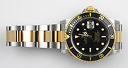 Rolex Oyster Perpetual Submariner 16613 18K/SS Black Dial Black Bezel