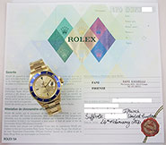 Rolex Oyster Perpetual Submariner 16618 18K Champagne Serti Diamond Dial