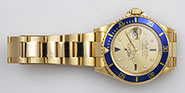 Rolex Oyster Perpetual Submariner 16618 18K Champagne Serti Diamond Dial