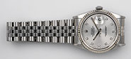 Rolex Oyster Perpetual DateJust 16234 - Metallic Silver Diamond Dial