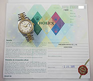 Rolex Oyster Perpetual DateJust 116233 - White Roman Numeral Pyramid Dial
