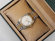 Rolex Oyster Perpetual DateJust 116233 - White Roman Numeral Pyramid Dial