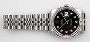 Rolex Oyster Perpetual DateJust 116234 - Black Factory Diamond-Set Dial