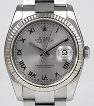 Rolex Oyster Perpetual DateJust 116234 - Black Factory Diamond-Set Dial