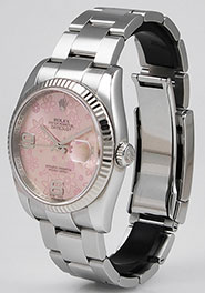 Rolex Oyster Perpetual DateJust 116234 - Pink Floral Motif Dial