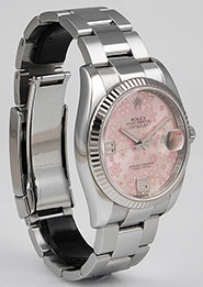 Rolex Oyster Perpetual DateJust 116234 - Pink Floral Motif Dial