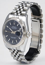 Rolex Oyster Perpetual DateJust 116234 - Dark Blue Dial Roulette Date