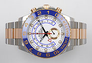 Rolex Oyster Perpetual Yacht-Master II Pink Gold 116681 - White Dial Blue Ceramic Bezel