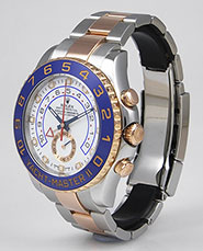 Rolex Oyster Perpetual Yacht-Master II Pink Gold 116681 - White Dial Blue Ceramic Bezel