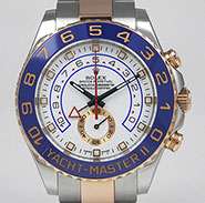 Rolex Oyster Perpetual Yacht-Master II Pink Gold 116681 - White Dial Blue Ceramic Bezel