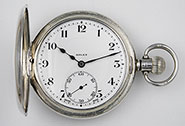 Rolex Silver Pocket Watch Pocketwatch Demi-Hunter