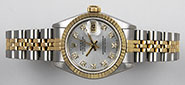 Rolex Oyster Perpetual DateJust 69173 - Silver Rolex Factory Diamond Dial