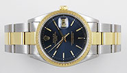 Rolex Oyster Perpetual Date 15223 - Dark Blue Gilt Dial