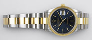 Rolex Oyster Perpetual Date 15223 - Dark Blue Gilt Dial