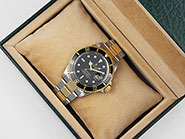 Rolex Oyster Perpetual Submariner 16613 18K/SS Black Dial Black Bezel