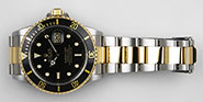 Rolex Oyster Perpetual Submariner 16613 18K/SS Black Dial Black Bezel