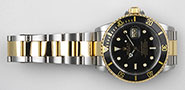 Rolex Oyster Perpetual Submariner 16613 18K/SS Black Dial Black Bezel