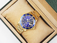 Rolex Oyster Perpetual Submariner 16618 18K Blue Dial