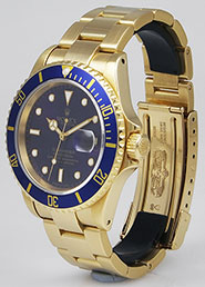 Rolex Oyster Perpetual Submariner 16618 18K Blue Dial