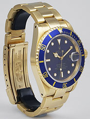 Rolex Oyster Perpetual Submariner 16618 18K Blue Dial