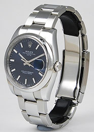 Rolex Oyster Perpetual Date 115200 - Dark Blue Dial