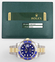 Rolex Oyster Perpetual Submariner 116613LB 18K/SS Blue Dial Blue Ceramic Bezel