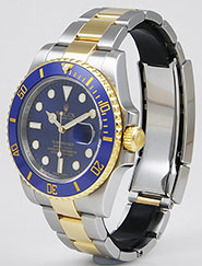 Rolex Oyster Perpetual Submariner 116613LB 18K/SS Metallic Blue Dial Blue Ceramic Bezel