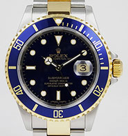 Rolex Oyster Perpetual Submariner 16613 18K/SS Blue Dial Blue Bezel