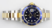 Rolex Oyster Perpetual Submariner 16613 18K/SS Blue Dial Blue Bezel