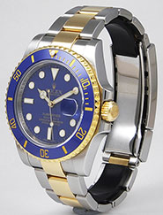 Rolex Oyster Perpetual Submariner 116613LB 18K/SS Blue Dial Blue Ceramic Bezel