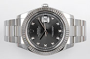 Rolex Oyster Perpetual DateJust II 41mm - 116334 - Factory Rhodium Diamond-Set Dial