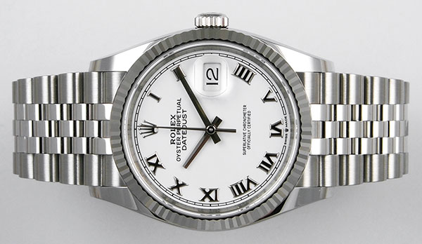 rolex datejust white dial 36mm