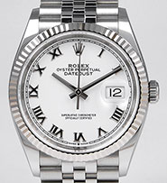 Rolex Oyster Perpetual DateJust 36mm - 126234 - White Roman Numeral Dial