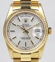 Rolex Oyster Perpetual Day-Date 18238 - Silver Dial