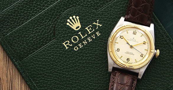 Gents Rolex Oyster Perpetual Bubbleback 3372 - Original Silver