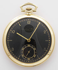 International Watch Company 14K Yellow Gold Pocket Watch - Original Black Dial