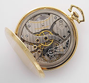 International Watch Company 14K Yellow Gold Pocket Watch - Original Black Dial