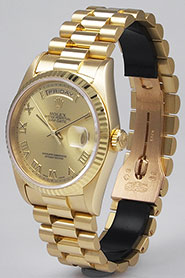 Rolex Oyster Perpetual Day-Date 18238 - Champagne Roman Numeral Dial