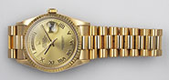 Rolex Oyster Perpetual Day-Date 18238 - Champagne Roman Numeral Dial