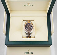 Rolex Oyster Perpetual DateJust 41mm 18K/SS Everose Gold - 126331 - Chocolate Dial